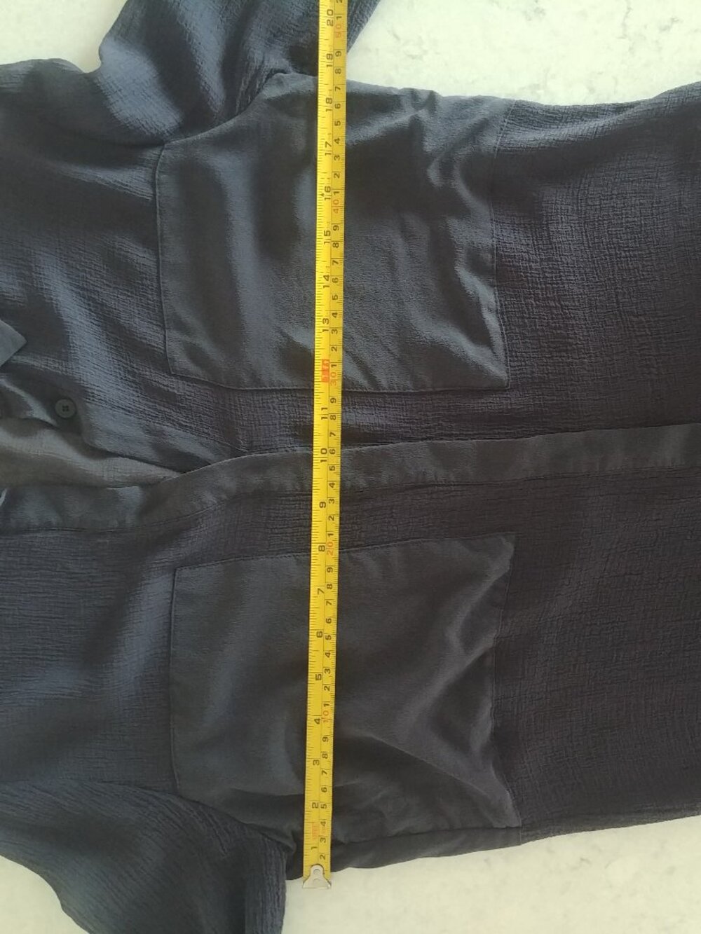 T by Alexander Wang 100% silk semi sheer black button down shirt top Small - Picture 13 of 16